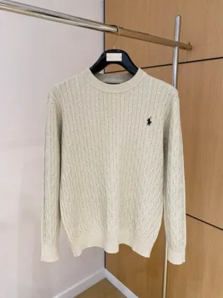 Jersey Ralph Lauren Cable Knit Beige Talla M