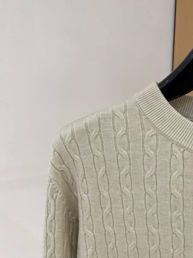 Jersey Ralph Lauren Cable Knit Beige Talla M