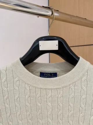Jersey Ralph Lauren Cable Knit Beige Talla M