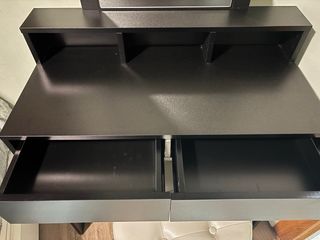 Tocador de maquillaje Negro con Luces LED + puff