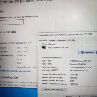 PC I5 9600K, 16GB, GTX 1070 8GB.