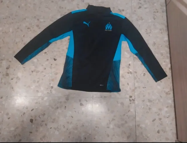 Felpa Puma Marsiglia 1/4 Zip Nera Azzurra