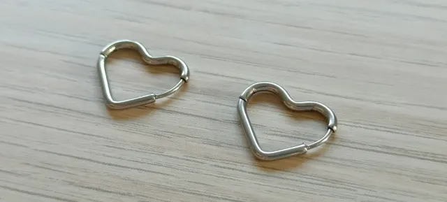 Pendientes Aro Corazón Acero
