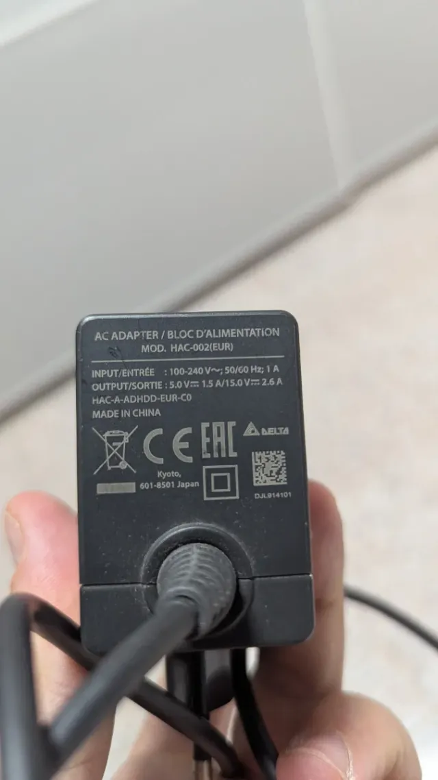 Cargador Nintendo Switch