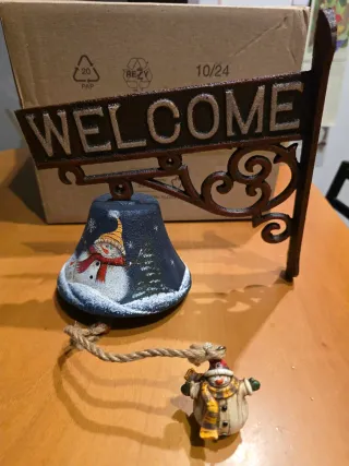 Campana Natalizia con Pupazzo di Neve da parete