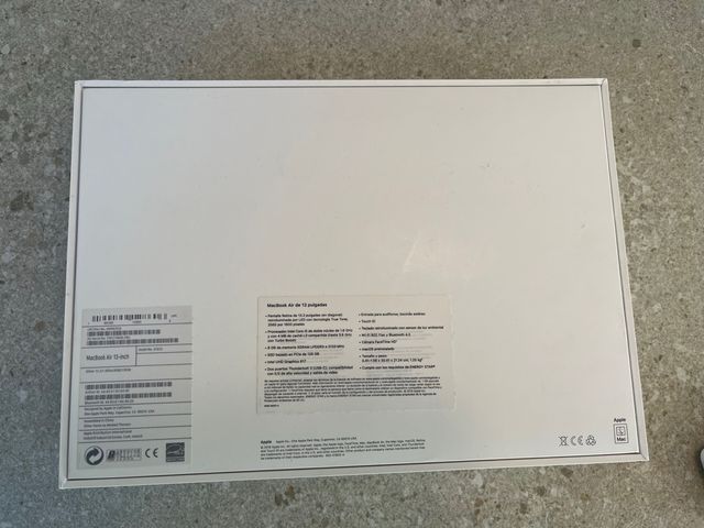 MacBook Air 13 2020 Plata Caja Original