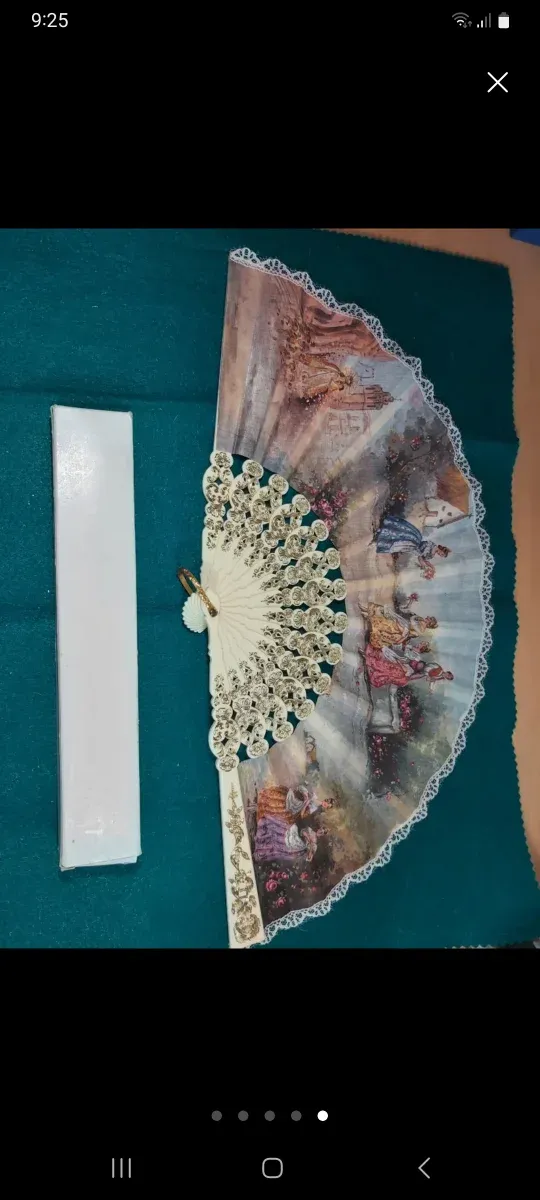 Abanico antiguo estampa Valenciana