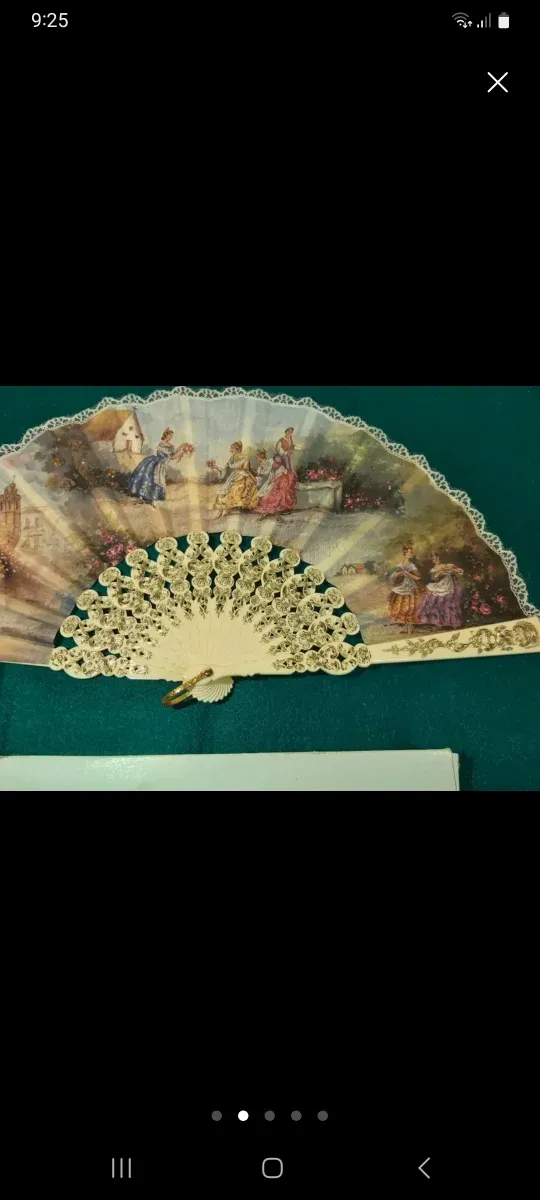 Abanico antiguo estampa Valenciana