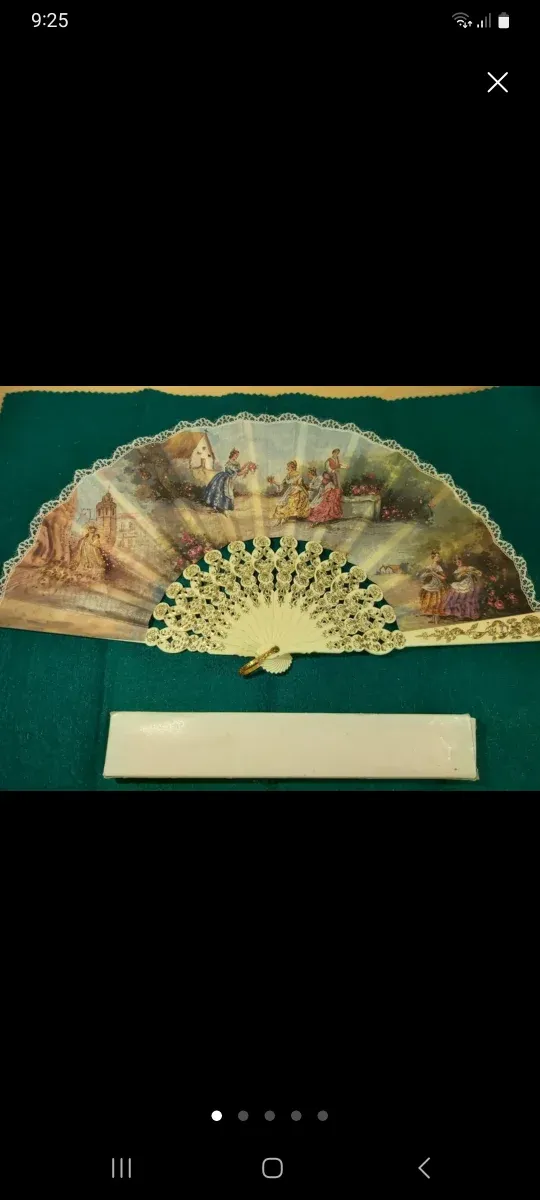 Abanico antiguo estampa Valenciana