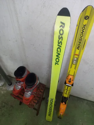 Botas y esquís niño Talla 35