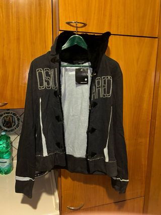 Felpa Dsquared2 nera con cappuccio