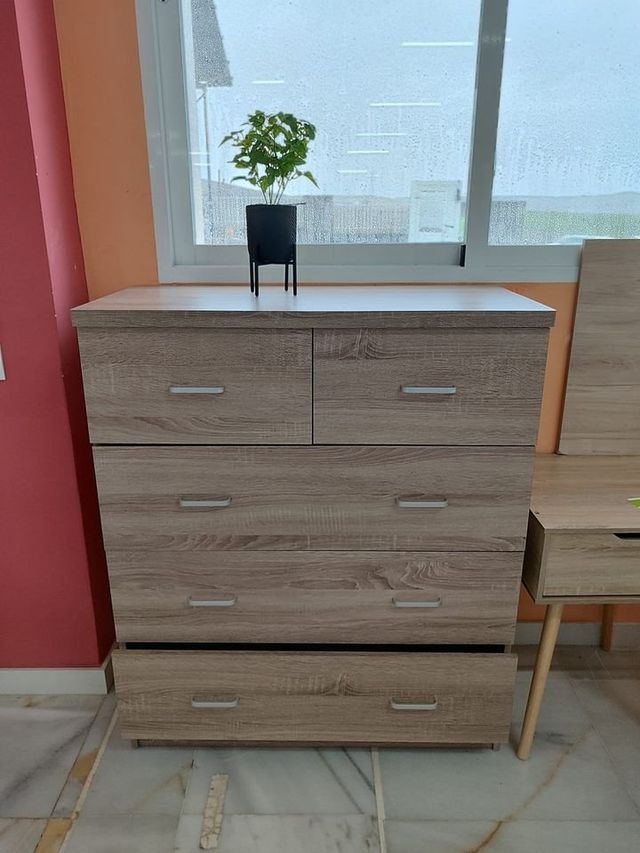 CÓMODA DE 5 CAJONES SONOMA