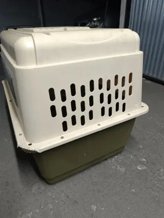 Transportín Perro Grande Beige/Verde Oliva