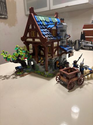Lego Forgia Medievale con Carro e Cavalieri