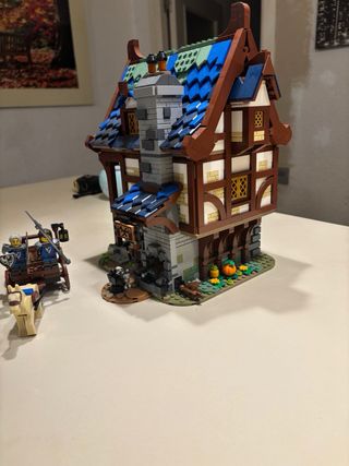 Lego Forgia Medievale con Carro e Cavalieri