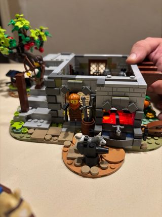 Lego Forgia Medievale con Carro e Cavalieri