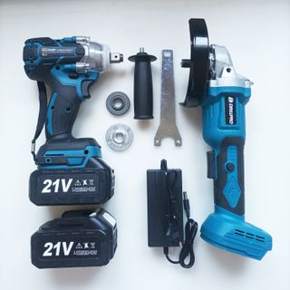 Pistola Impacto + Radial Batería 21V