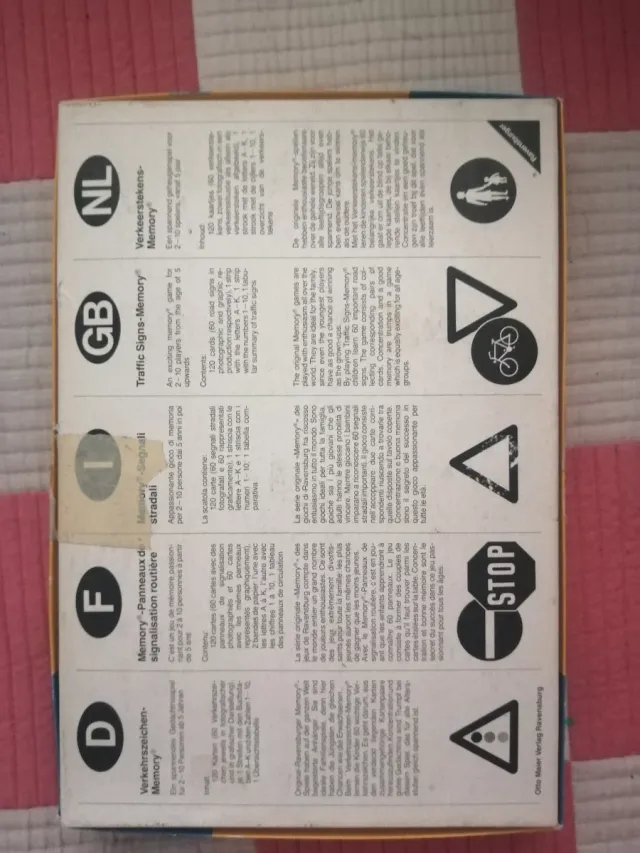 Juego de mesa Memory Ravensburger año 1980.