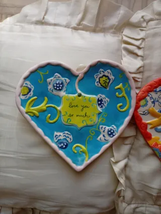 Coppia piatti cuori Ceramica Kimberly Hodges