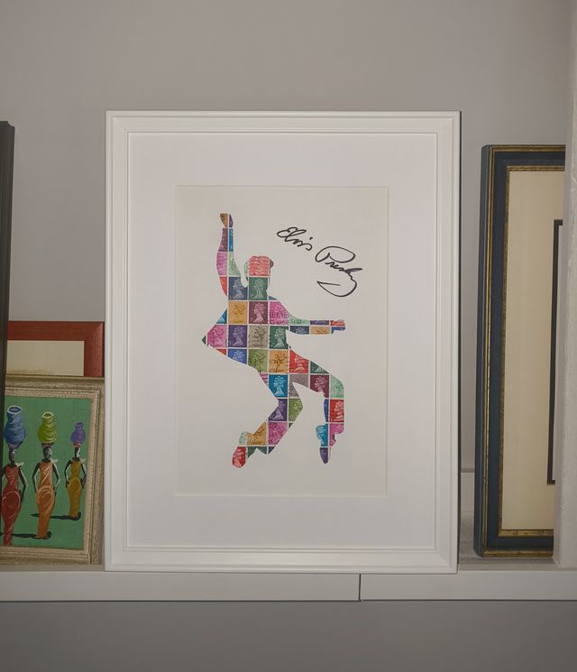 Elvis Presley Quadro Moderno su Veri Francobolli