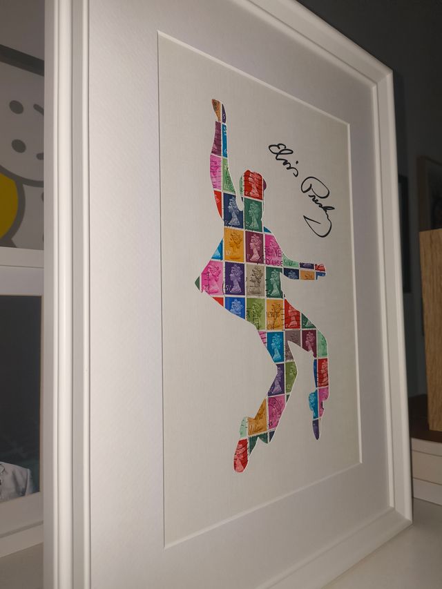 Elvis Presley Quadro Moderno su Veri Francobolli