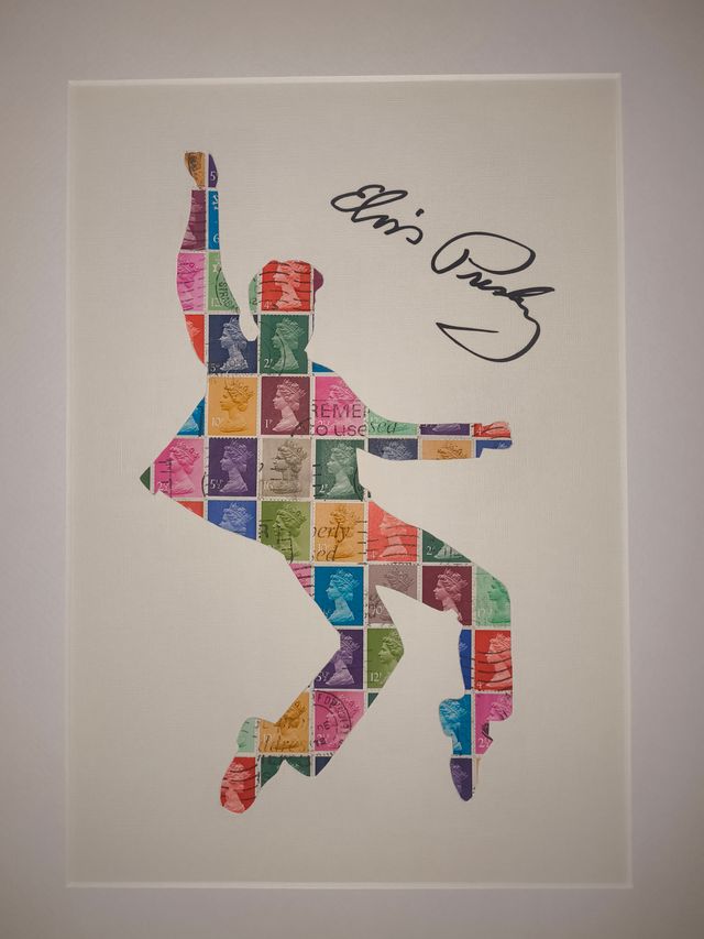 Elvis Presley Quadro Moderno su Veri Francobolli