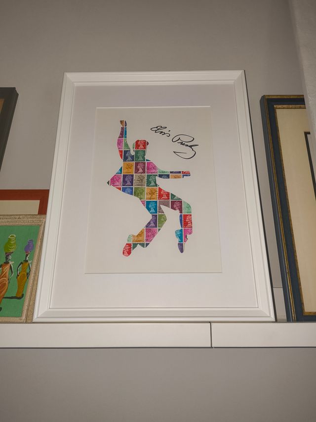 Elvis Presley Quadro Moderno su Veri Francobolli