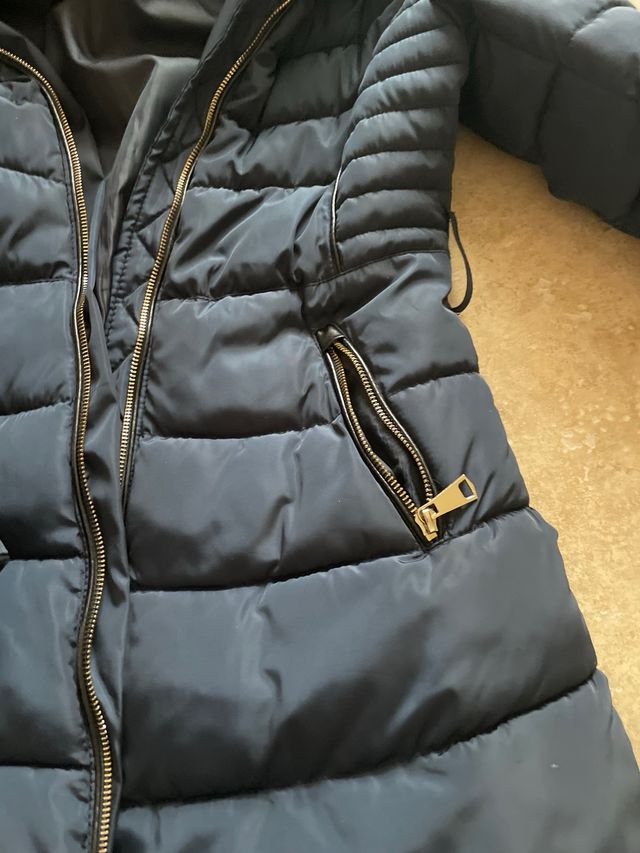 Pelle di d'oca Cappotto Blu