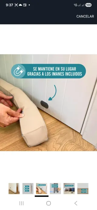 Burlete para puerta 80cm con imanes