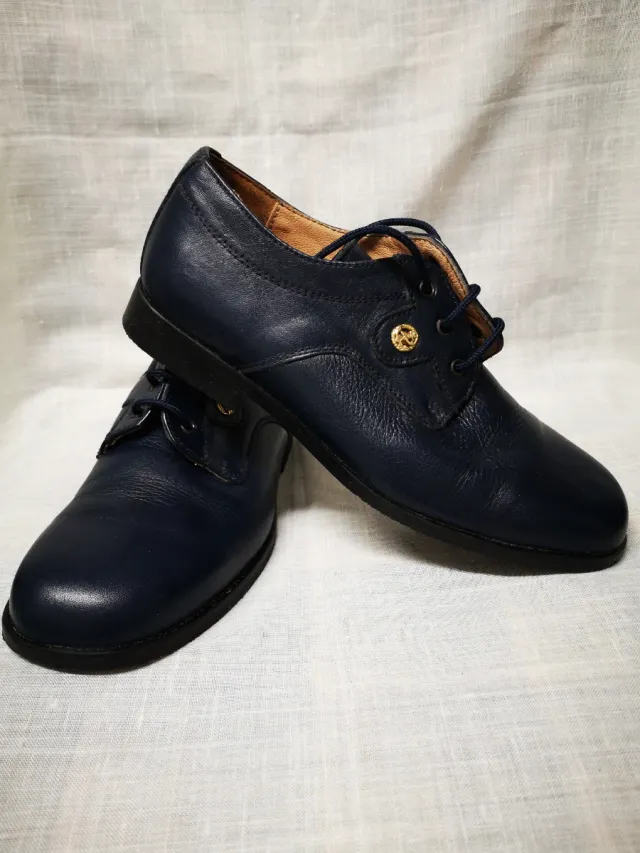 Zapatos comunión piel marino T-34
