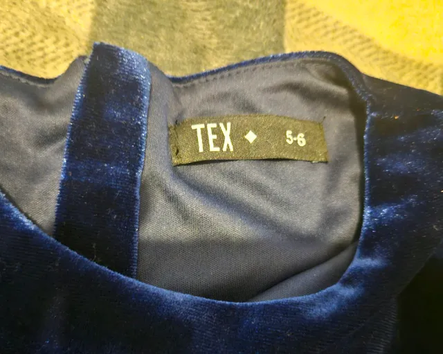 Vestido azul marino niña terciopelo tul