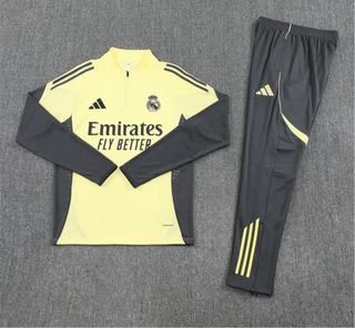 Chándal Real Madrid Adidas Gris/Amarillo