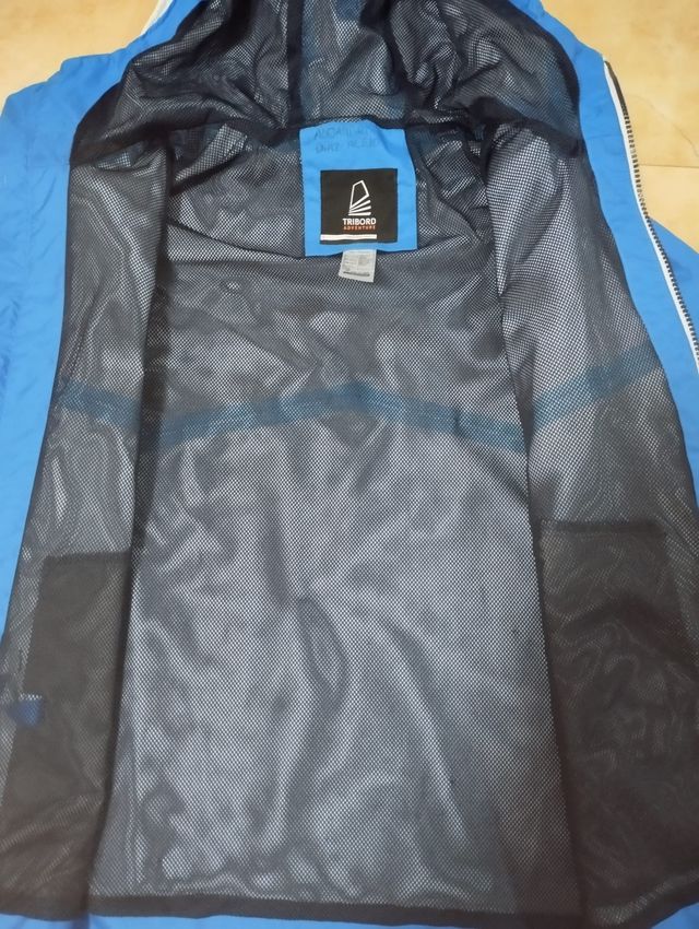 Chaqueta impermeable azul niño 14-15 años