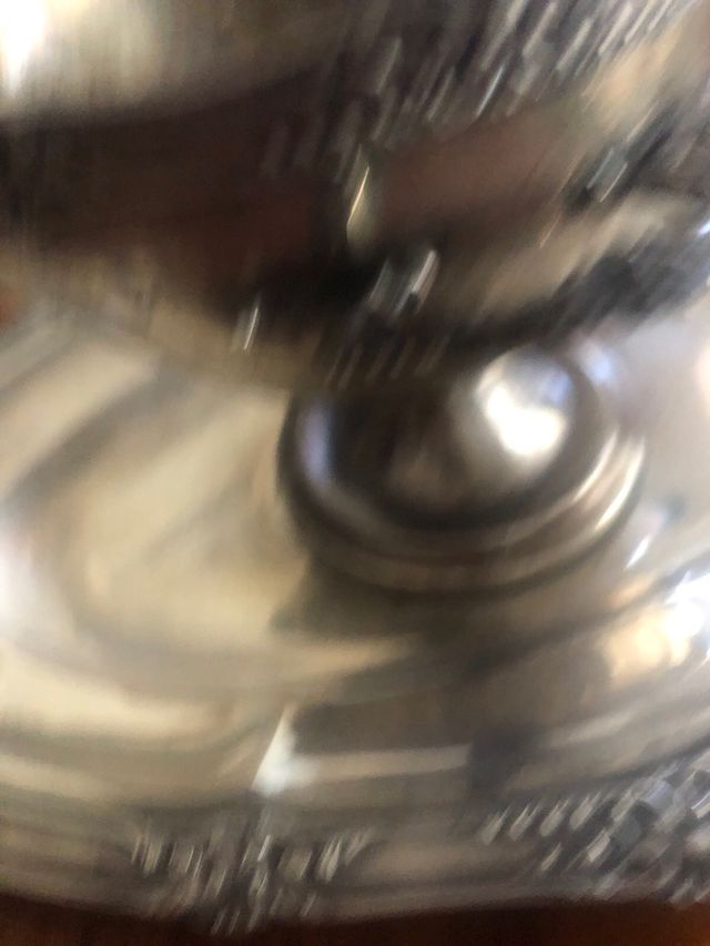 Salsera Antigua de Plata 925  con Plato peso 650gr