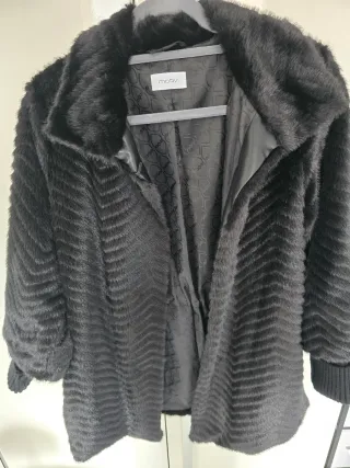 Pelliccia sintetica Motivi nera taglia unica