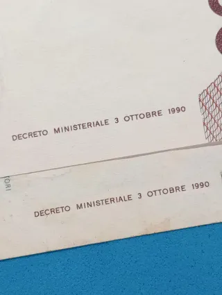 2000 Lire Duemila Banconote Italiane