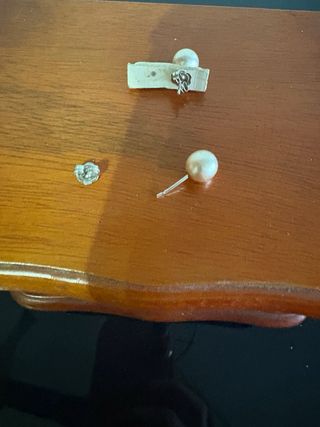 Pendientes perlas plata