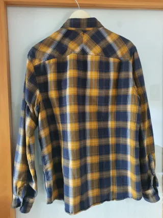 Camisa Celio cuadros azul y amarillo