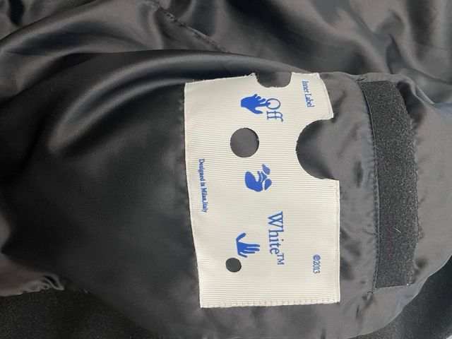 Chaqueta Varsity Off-White Negra