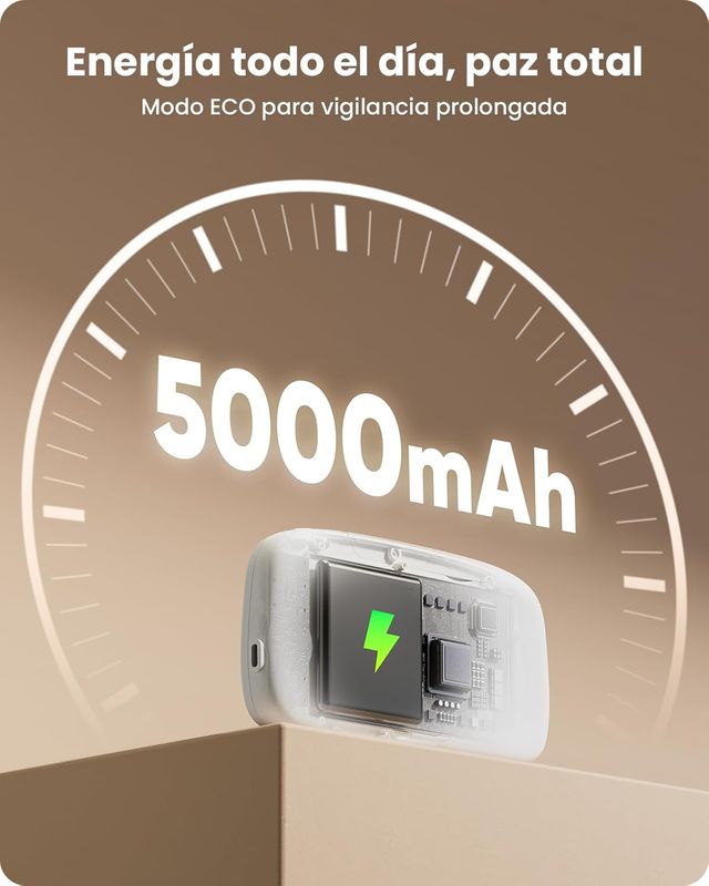CÁMARA VIGILANCIA BEBÉ 5" 360° VOX 5000mAh SIN WIF