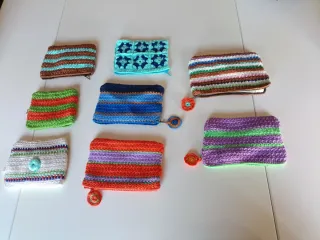Carteras monedero tejidas a mano