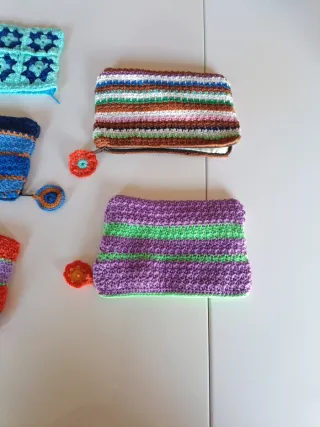 Carteras monedero tejidas a mano