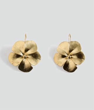Pendientes dorados flor Mango