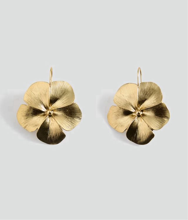 Pendientes dorados flor Mango