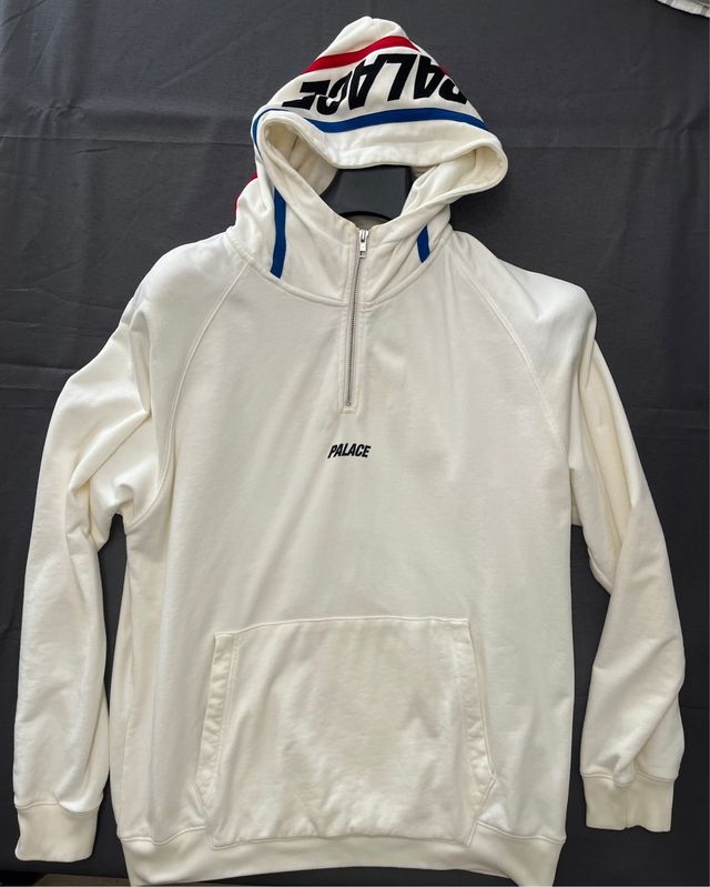 Sudadera Palace Blanca Media Cremallera