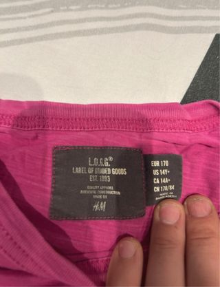 Camiseta H&M rosa con número 41
