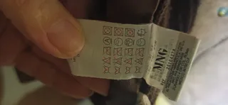 Chaqueta Mango Piel y Lana Marrón Mujer