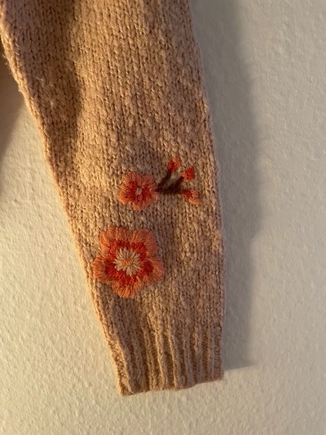 Cárdigan floral rosa