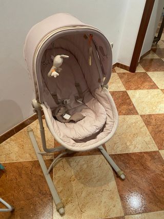 Mecedora para bebé color rosa