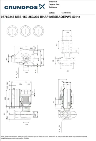 Bomba de Agua Grundfos con variador